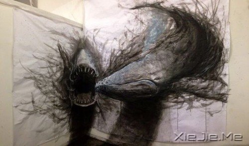 墙壁3D绘画图片